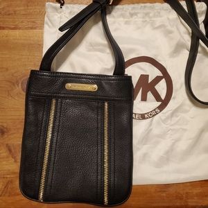 Michael Kors black leather purse / side bag